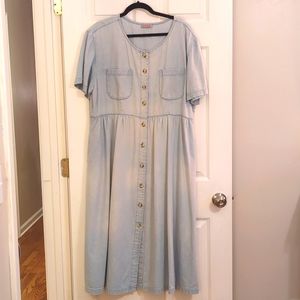 💝3 FOR $30💝 Vintage FADS Denim Button Down Dress